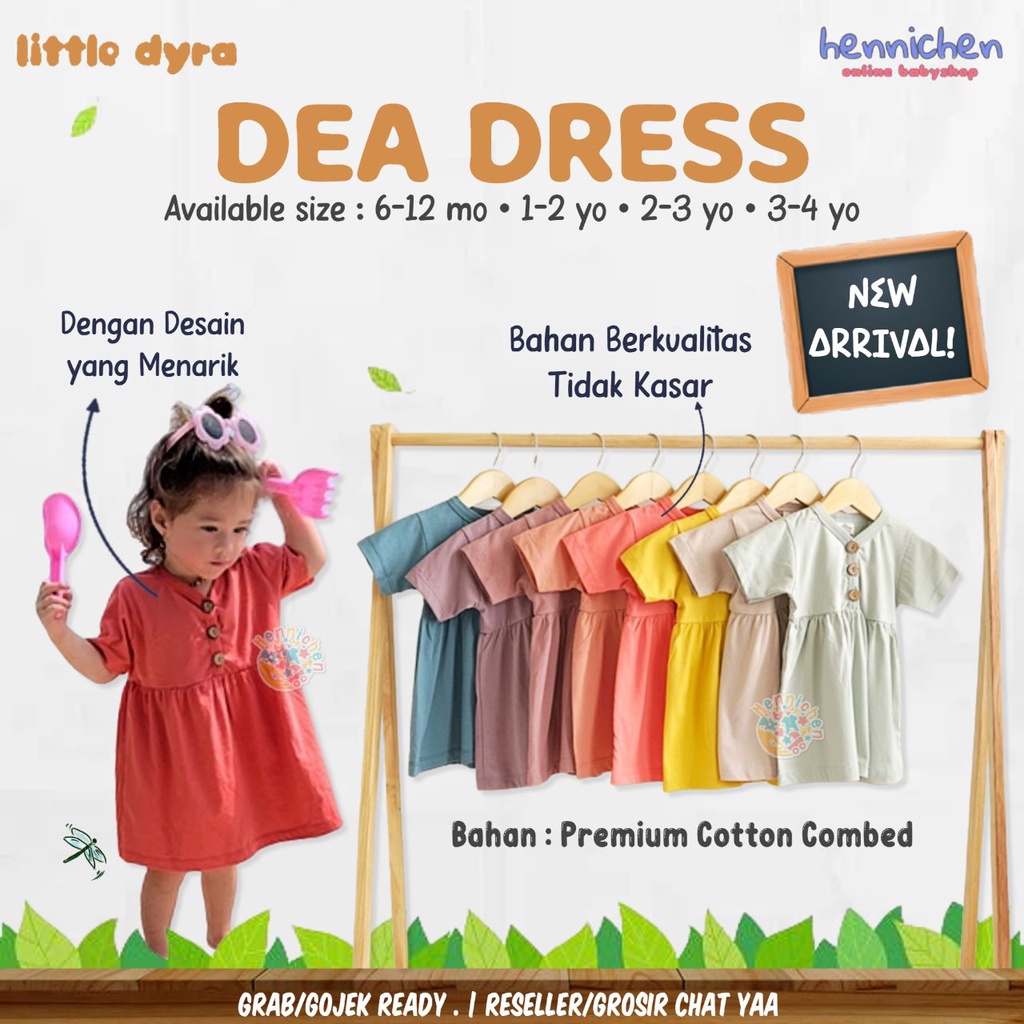 LITTLE DYRA DEA DRESS DRESS BAYI DRESS ANAK PEREMPUAN