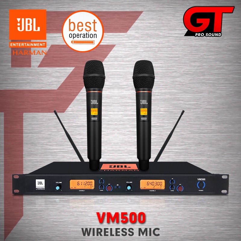 Jual JBL VM500 wireless microphone UHF frekuensi dapat diubah Mikrofon