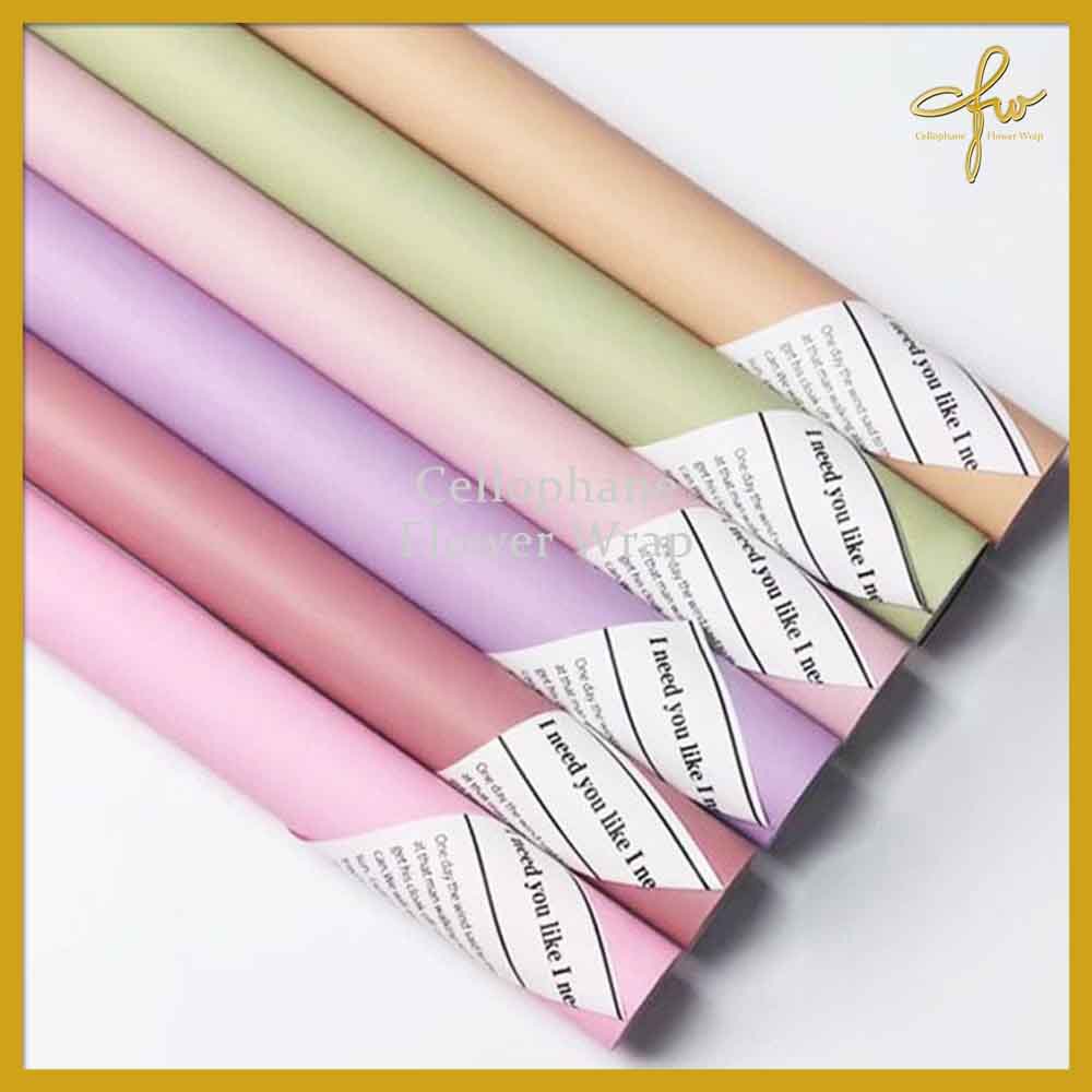 

Kertas Buket BiColor White&Vintage Newspaper BiColor Cellophane Flower Wrapping