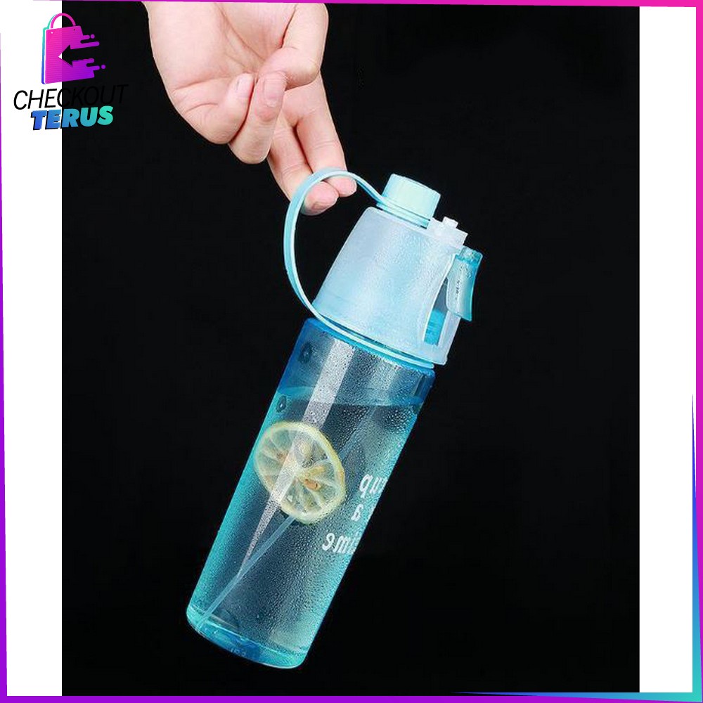 CT C730 Botol Minum Semprot 600ML Water Bottle Portable Botol Air Minum Sedotan Sprai Tumbler Sport Spray