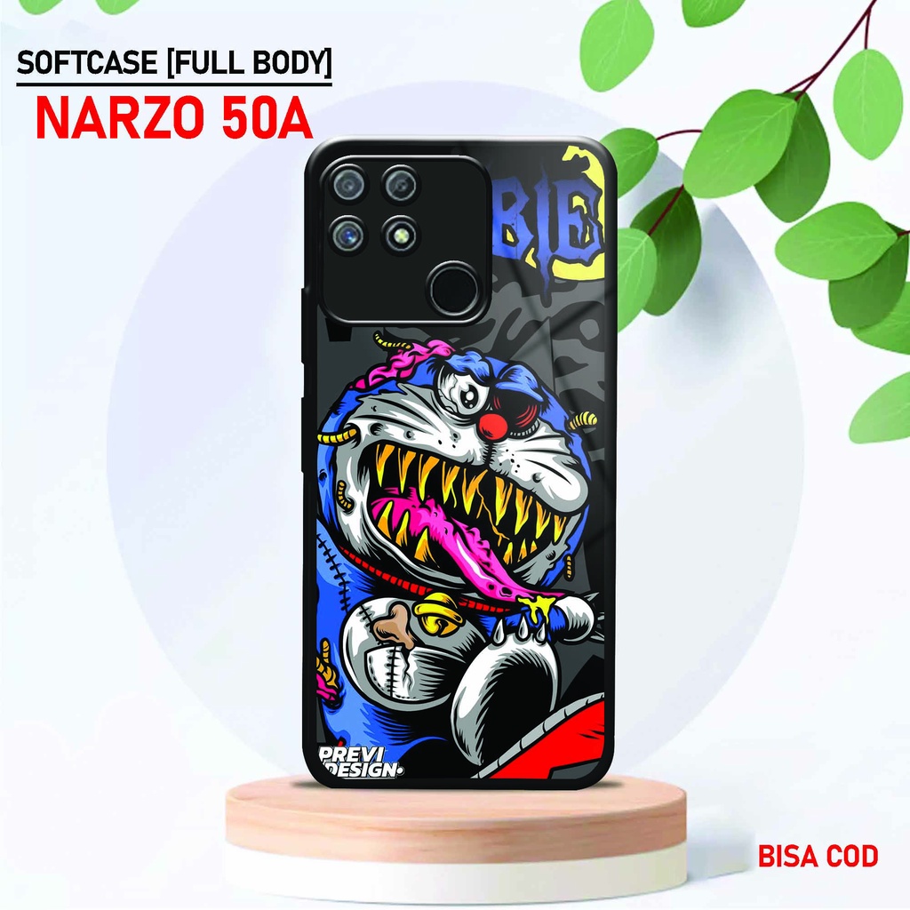 Softcase Kaca Kilau Realme Narzo 50A - ( SC 43 ) Case Full Body Realme Narzo 50A - Silikon Glossy Re