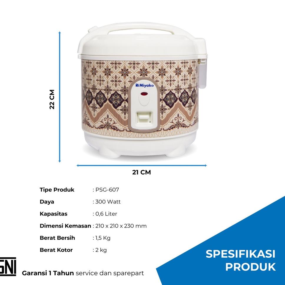 CSP5b5A--Miyako PSG 607 Penanak Nasi / Mejikom / Rice Cooker / Magic Com / magiccom / magicom / megi