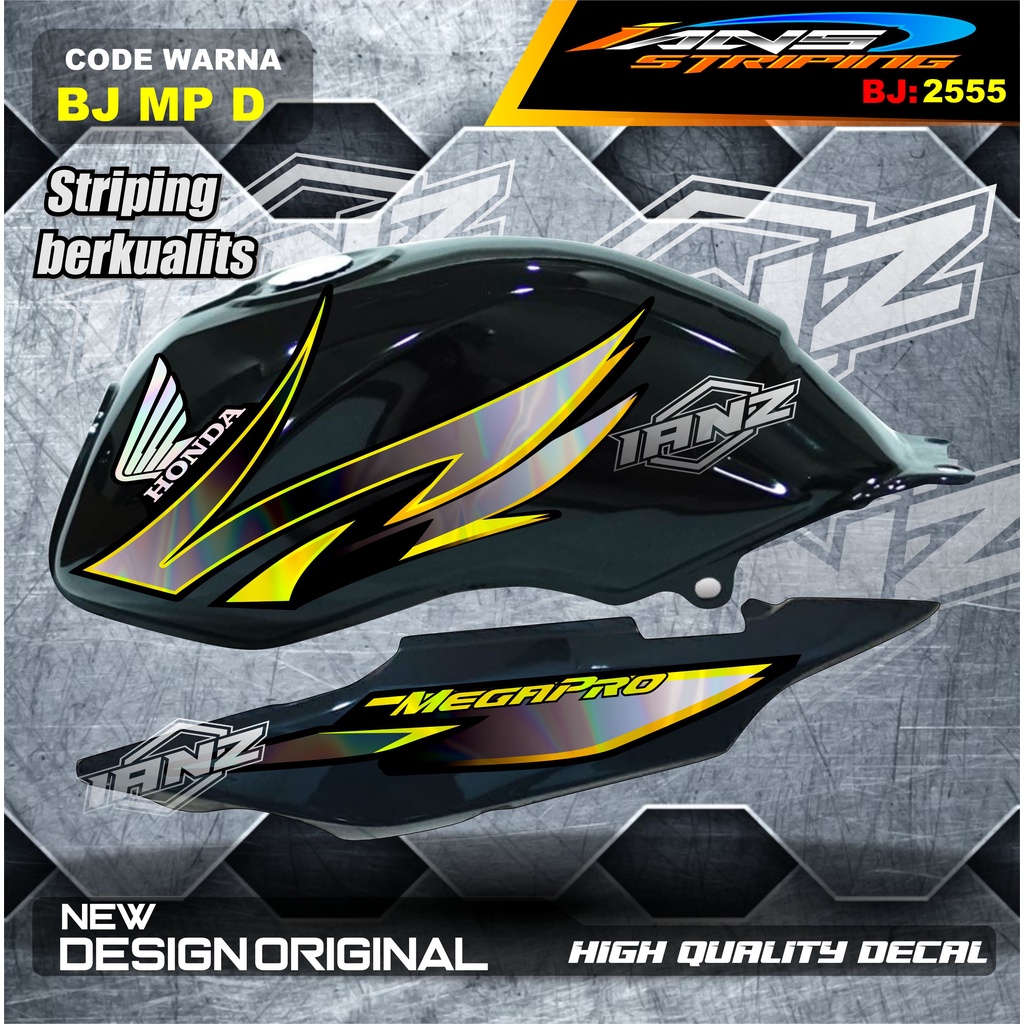 STRIPING CUSTOM MEGAPRO PRIMUS VARIASI HOLOGRAM / STRIPING CUSTOM MEGAPRO / STIKER LIS STRIPING MP TERMURAH