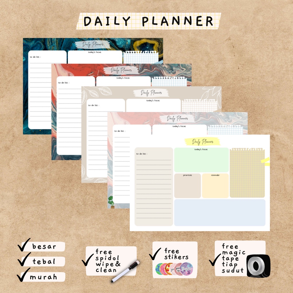 

Daily Wall Planner Catatan Harian Bullet Journal Notebook To Do List