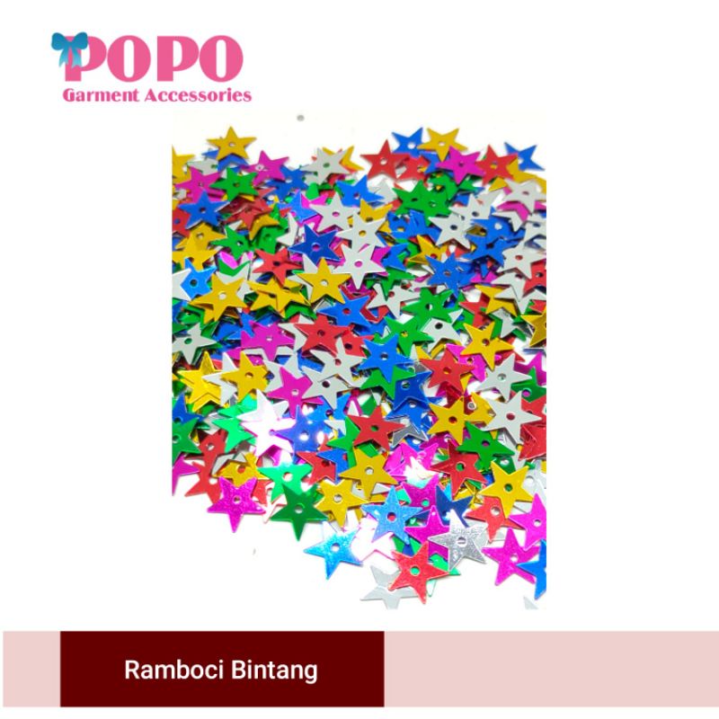 PAYET RAMBOCI BINTANG MIX WARNA ( ISI:10GRAM )