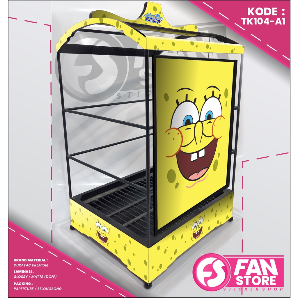 Sticker Decal Sangkar Kotak - Stiker Kandang Kacer Kenari - Sticker Decal Sangkar Burung Motif SPONG