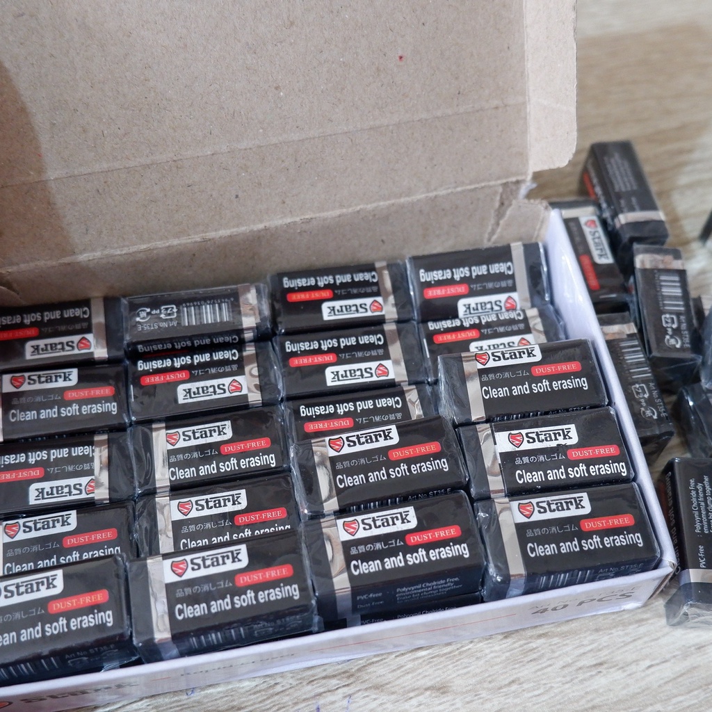 

Penghapus Merk Stark / Karet Penghapus rainbow dan hitam per pcs