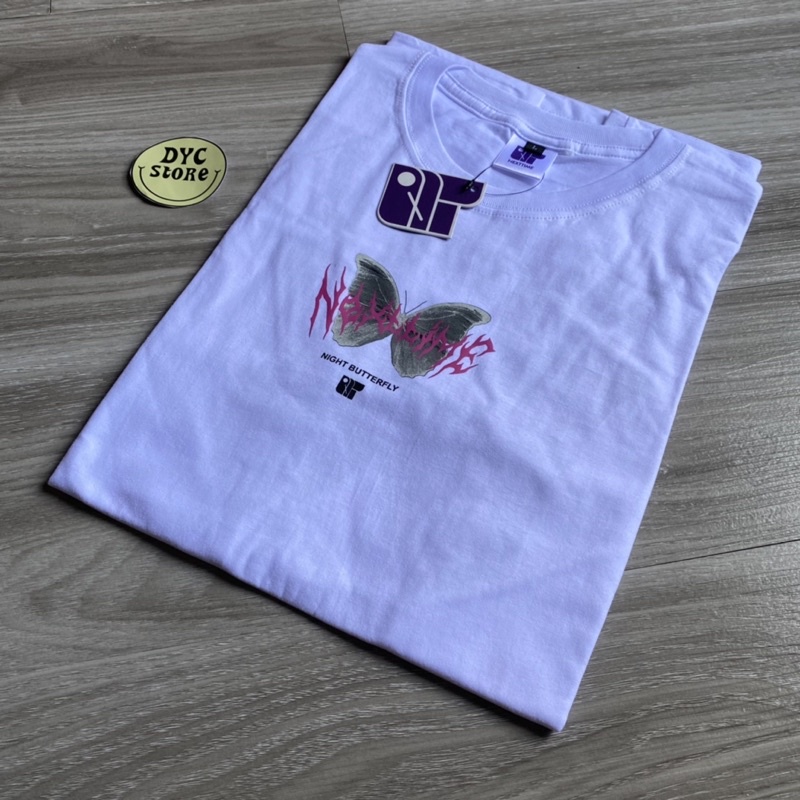 T-SHIRT KAOS DISTRO TERBARU ORIGINAL NEXT TIME BUTTERFLY | COTTON PUTIH - Kupu kupu