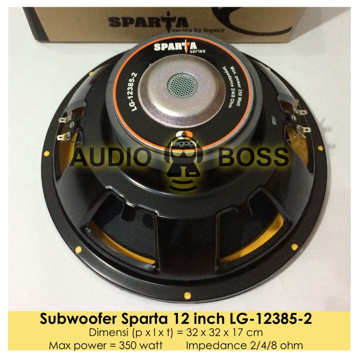 SPEAKER Speaker Subwoofer Legacy Sparta 12 inch LG 12385 350 Watt / 12" 12385 stereo karaoke bass be