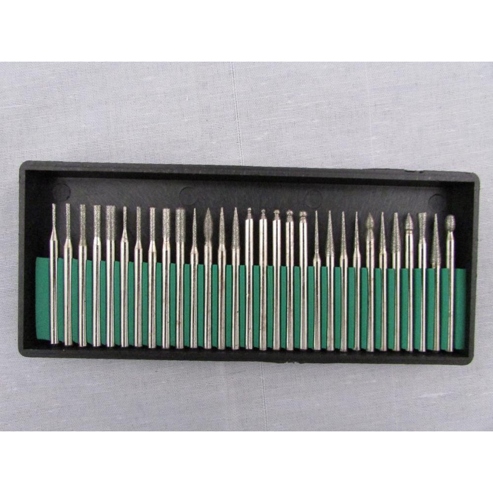 【COD+Pengiriman Cepat】YUN Mall Mata Grafir Alat Ukir Pahat Kayu Gelas Kaca Batu Giok Besi Plastik  Mata Bor Diamond Set Isi 30 Pcs