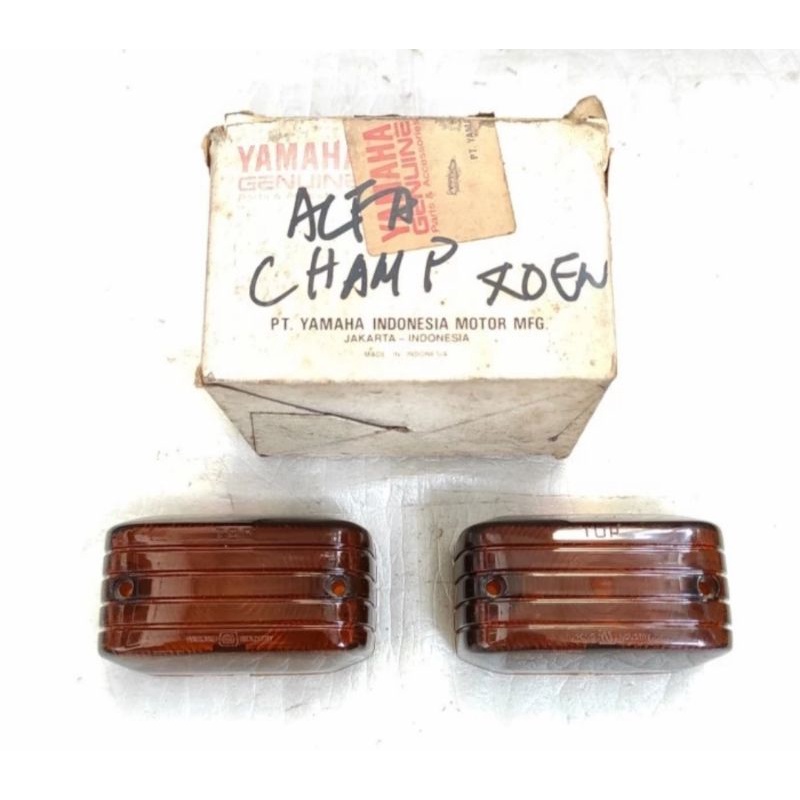 kaca mika lampu sein sen reting riting depan yamaha champ original