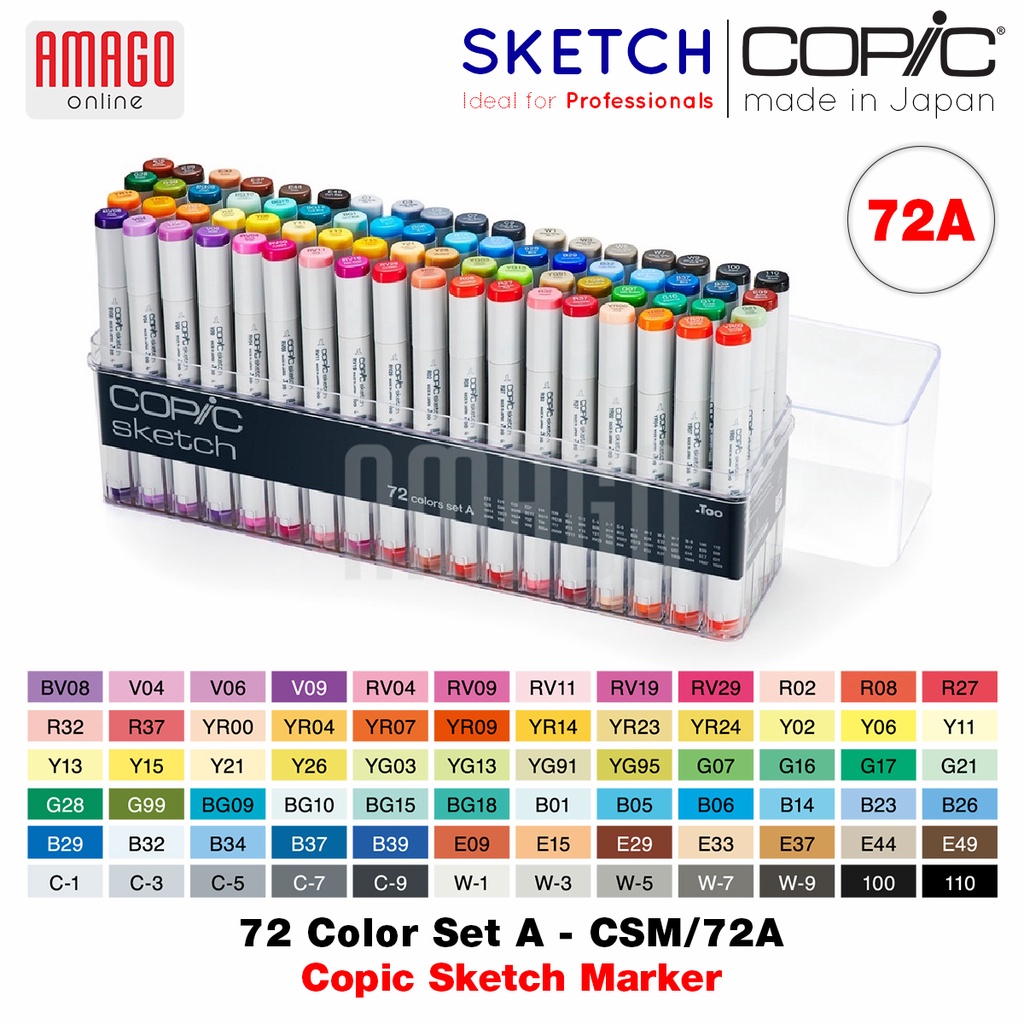 Spidol COPIC Sketch Maker - 72 Color Set A - 72 Warna - CSM/72A