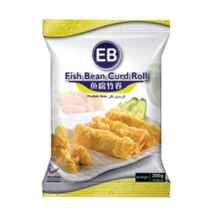 EB Fish Bean Curd Roll 300gr &amp; 1 kg  Frozen Food Tahu Ikan Gulung Impor Fish Roll