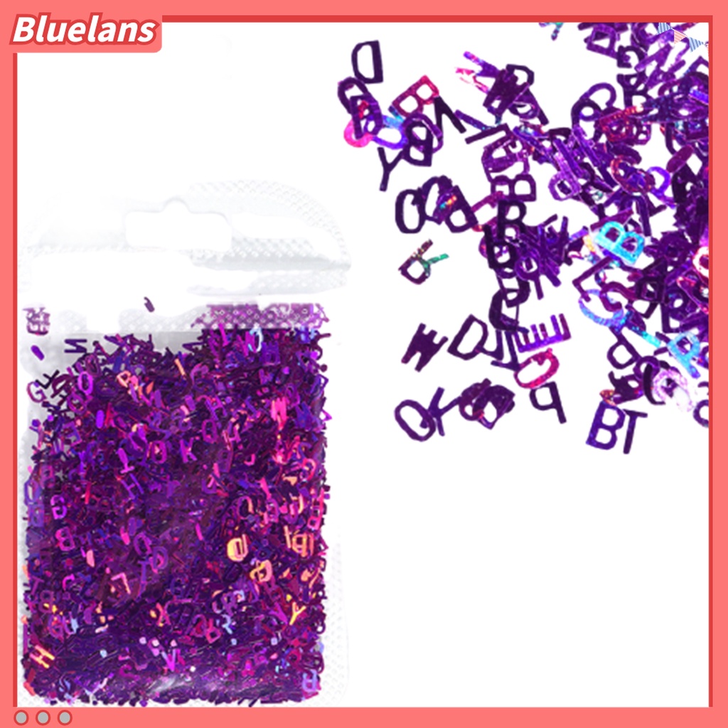 (In Stock) Kacamata Hitam Lensa Warna Warni ♡Payet Glitter Ultra Tipis Bentuk Huruf Campur Untuk Dekorasi Manicure DIY