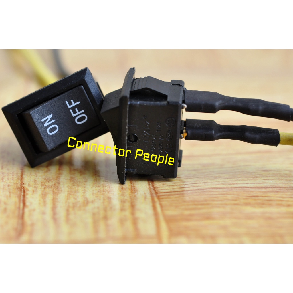 PNP Saklar Switch ON OFF Kecil Kaki 2 Hitam + kabel