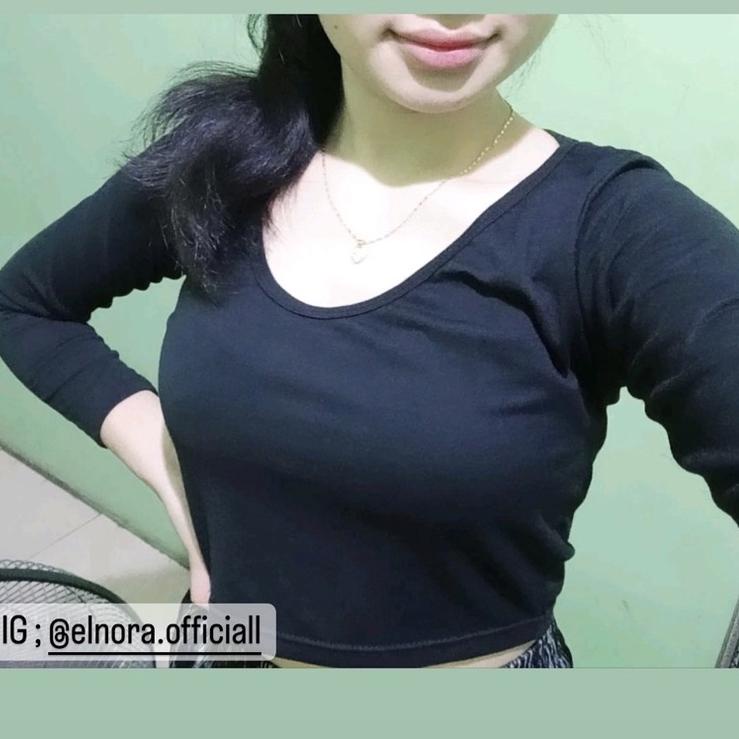 GXIC CROPTEE CROPTOP LEHER U LENGAN PANJANG (FE.22) BAJU KOREA CROP PREMIUM saxu991