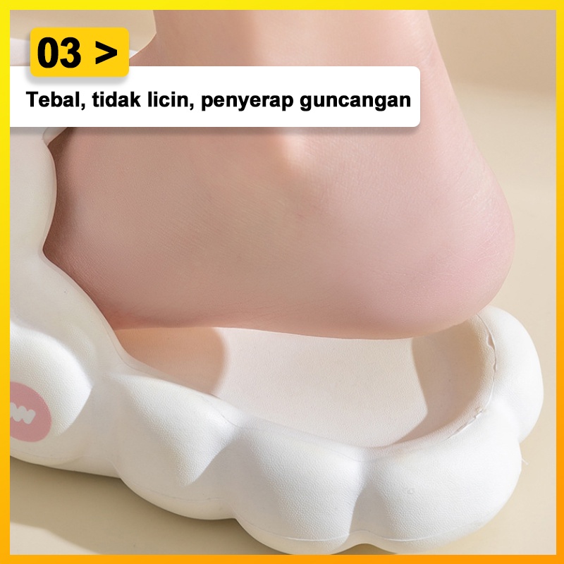 Sandal jelly wanita terbaru import awan Sandal slop karet wanita korea terbaru 2022 Sendal Jeli rumah empuk anti slip murah