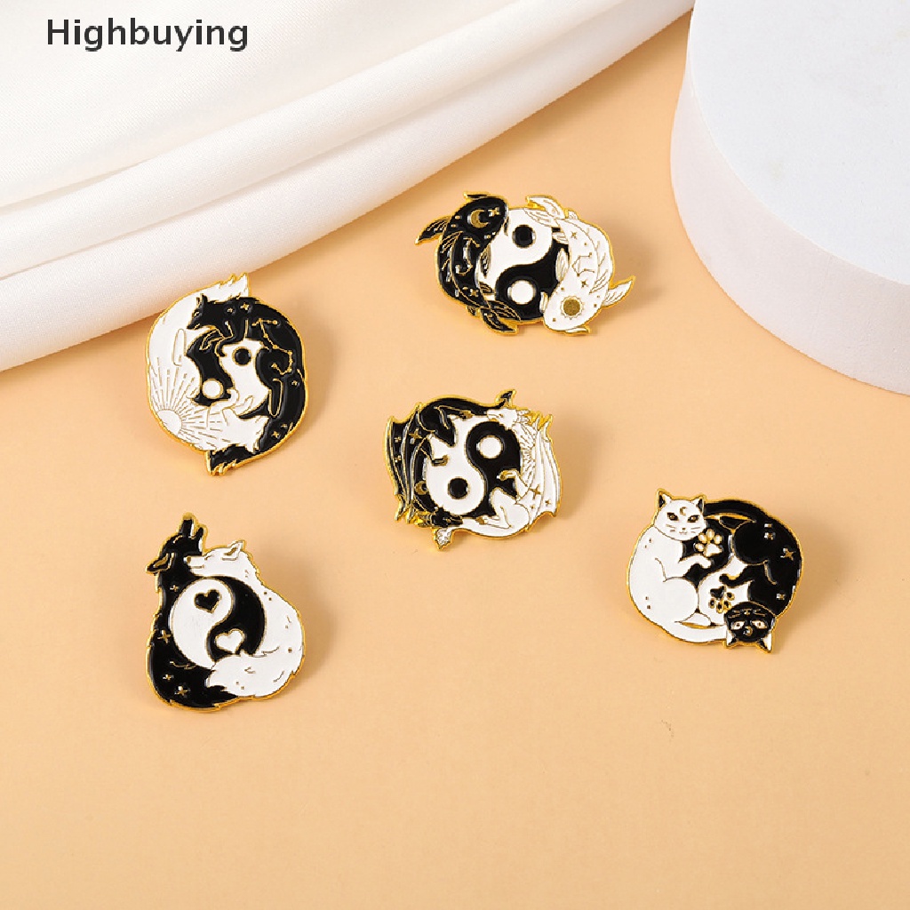 Bros Pin Enamel Bentuk Kartun Hewan Tai Chi Bahan Alloy Untuk Hadiah Glory