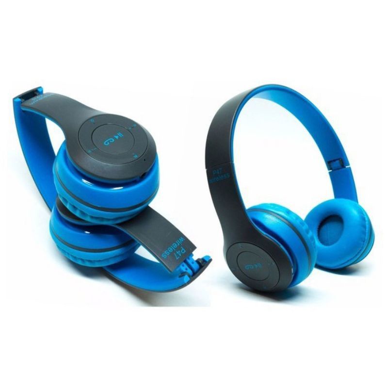 Medan Termurah (warna random) P47 Headset Wireless Bluetooth dengan Kabel / AUX / Radio