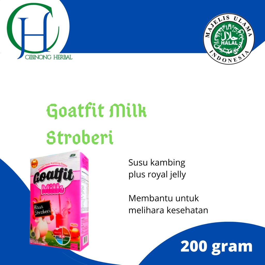 

GoatFit Milk Susu Kambing Rasa Strobery || 100% Produk asli original