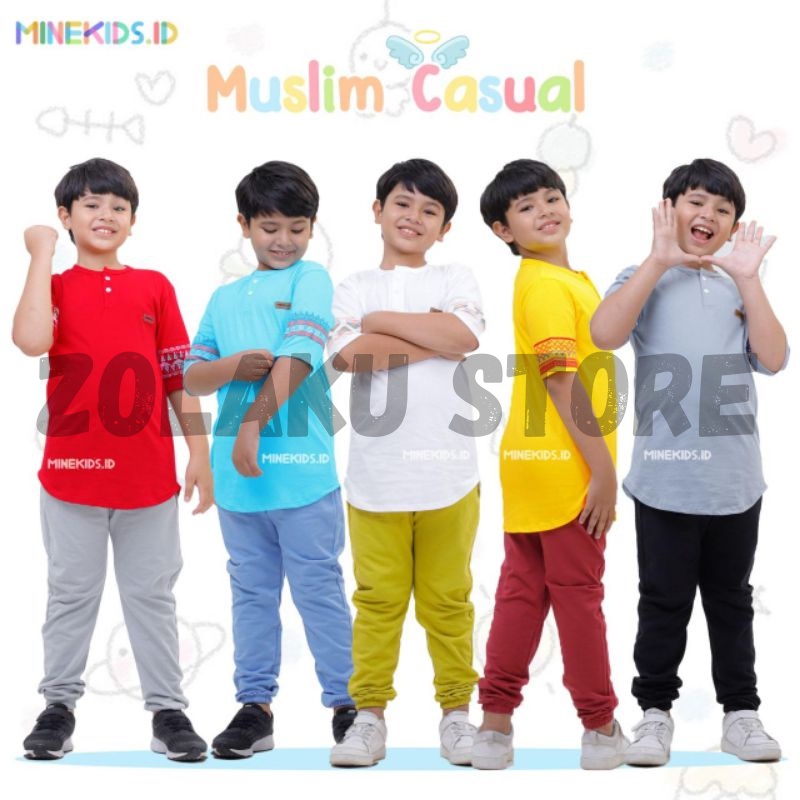 MineKids - Zolaku Apparel | Muslim Casual - Baju Muslim Anak Cowok Cewek