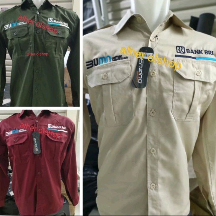lengan Panjang Kemeja Bank BRI baju Bank BRI seragam bank BRI Pdh Bank BRI baju kerja bank BRI kemej