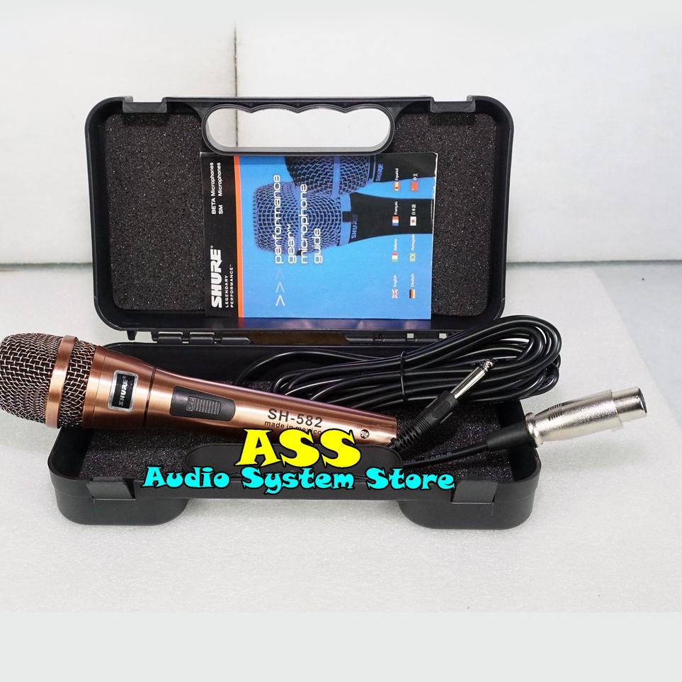 DISKON BRANDS FESTIVAL MIC KABEL SH 582 + KOPER / Microphone Cable SHURE SH - 582 / Mic Dynamic SH-5