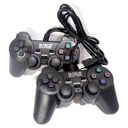 gamepad double getar hitam  joystick eyota double