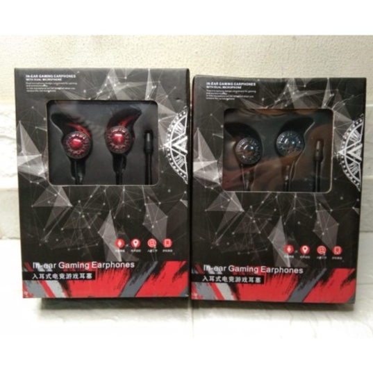 IN-EAR GAMING EARPHONE WITH DUAL MICROPHONE