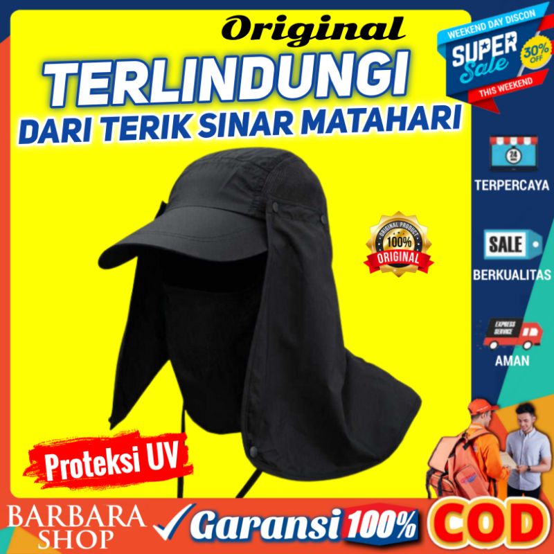 Topi Mancing Topi Jepang Masker Pria Anti Panas Waterproof Topi Memancing Mania Anti Matahari UV Fishing Hat