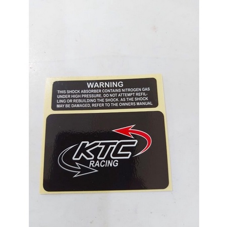 STICKER SHOCK KTC RACING KTC N2 KTC RACING TRASPARAN KTC KITACO TRASPARAN