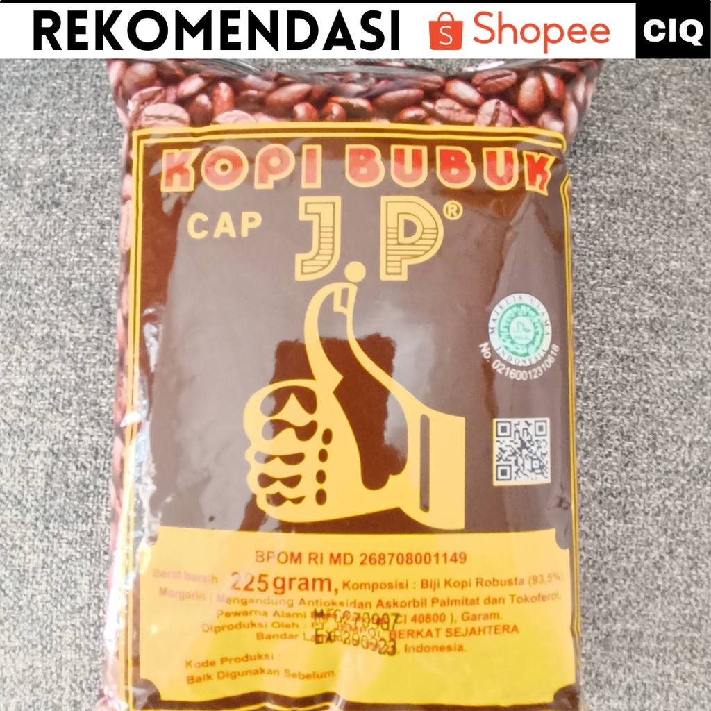 

Kopi Cap JP Jempol Kanan Lampung Asli