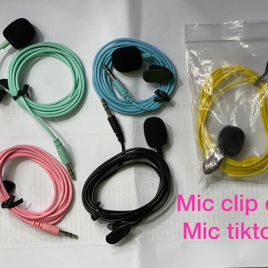 Mic macaron Clip On Jepit 3.5mm Microphone Mikrofon Youtubers CLIP ON MACARON MIC TIK TOK MICROPHONE SMULE CLIP ON YOUTOBERS NEW