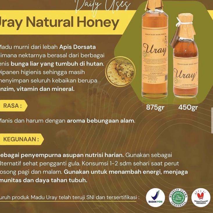 

Hanya disini--MADU URAY NATURAL HONEY (450 GRAM) / MADU MURNI / PURE HONEY