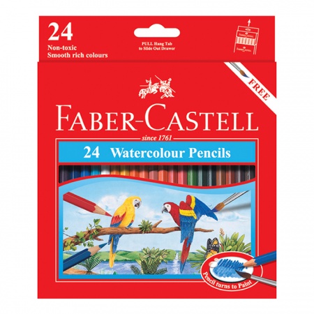 

Faber-Castell Watercolour Pencils Parrot 24L Pensil Warna Kayu 24 Warna Panjang