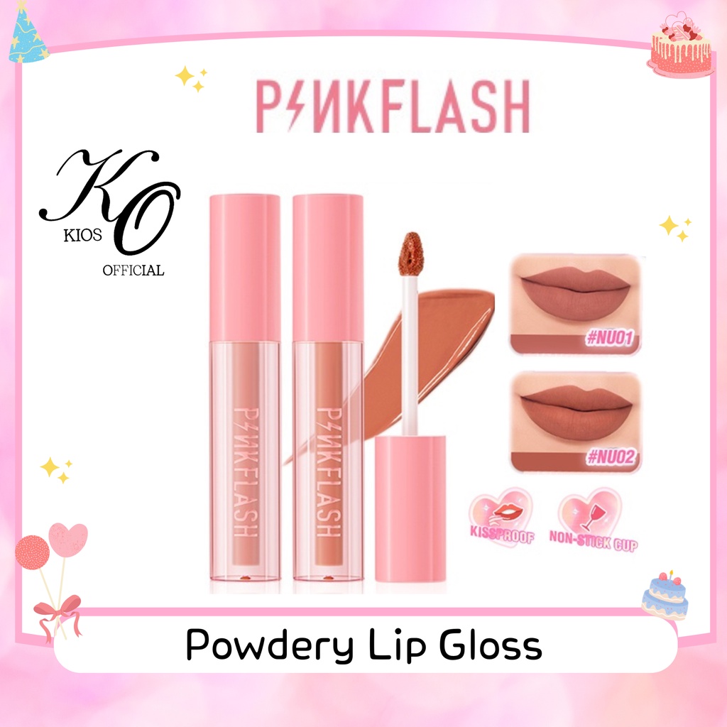 Jual Pinkflash Powdery Lip Gloss Lipstick Lip Matte Lip Velvet Shopee Indonesia