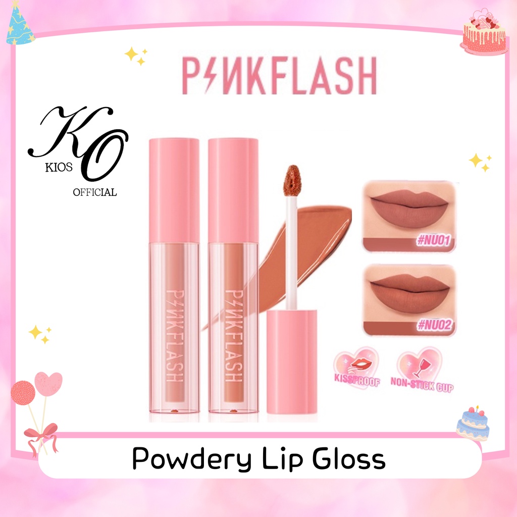 Pinkflash Powdery Lip Gloss | Lipstick | Lip Matte | Lip Velvet