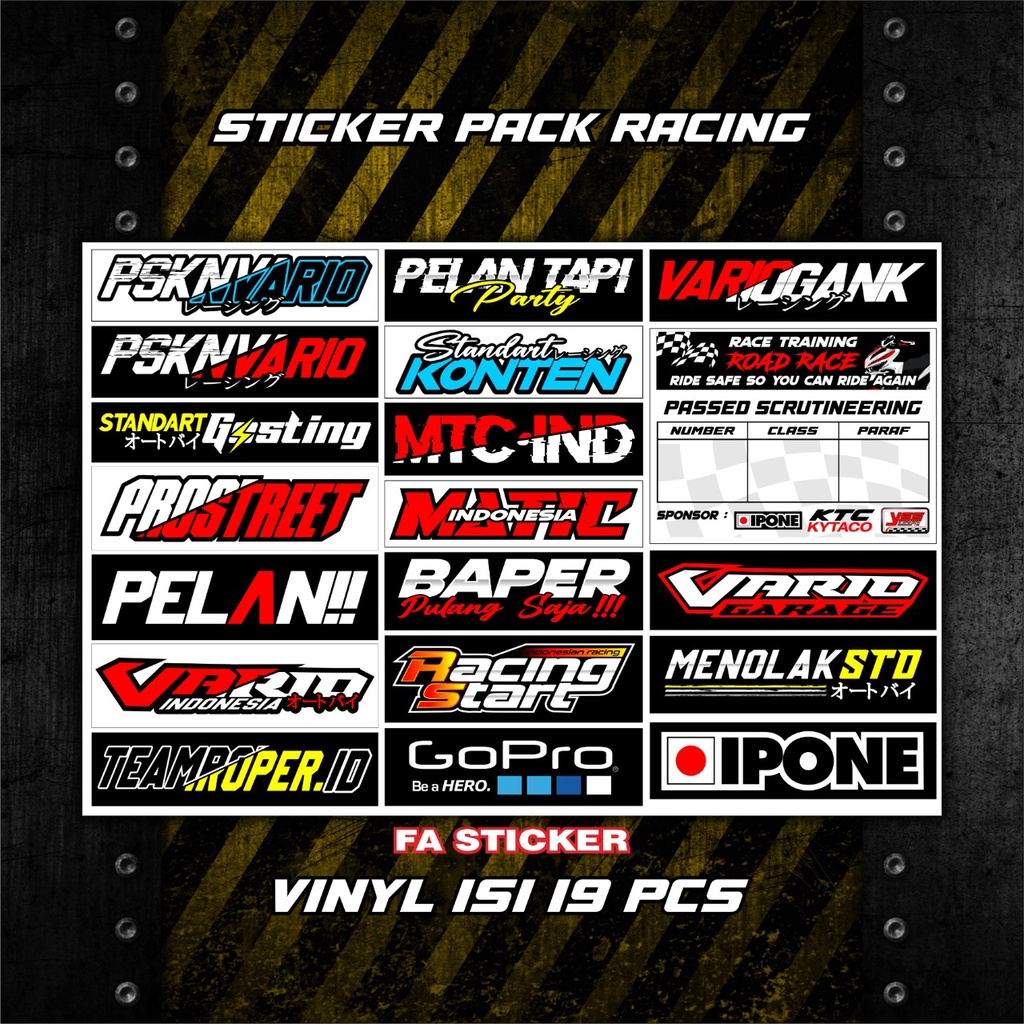 Stiker Racing Pack Sticker Racing Hologram Stiker Sponsor Stiker Helm Stiker Motor Sticker Motor Stiker Cuting Sticker Cutting Satuan Stiker Aesthetic Motor