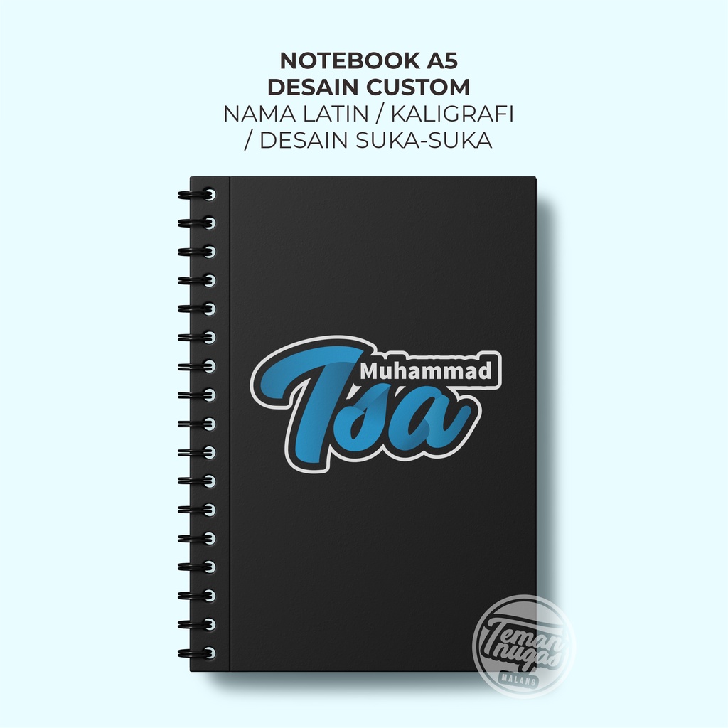 

Desain custom notebook A5 - buku catatan / gambar - Sketch book - garis