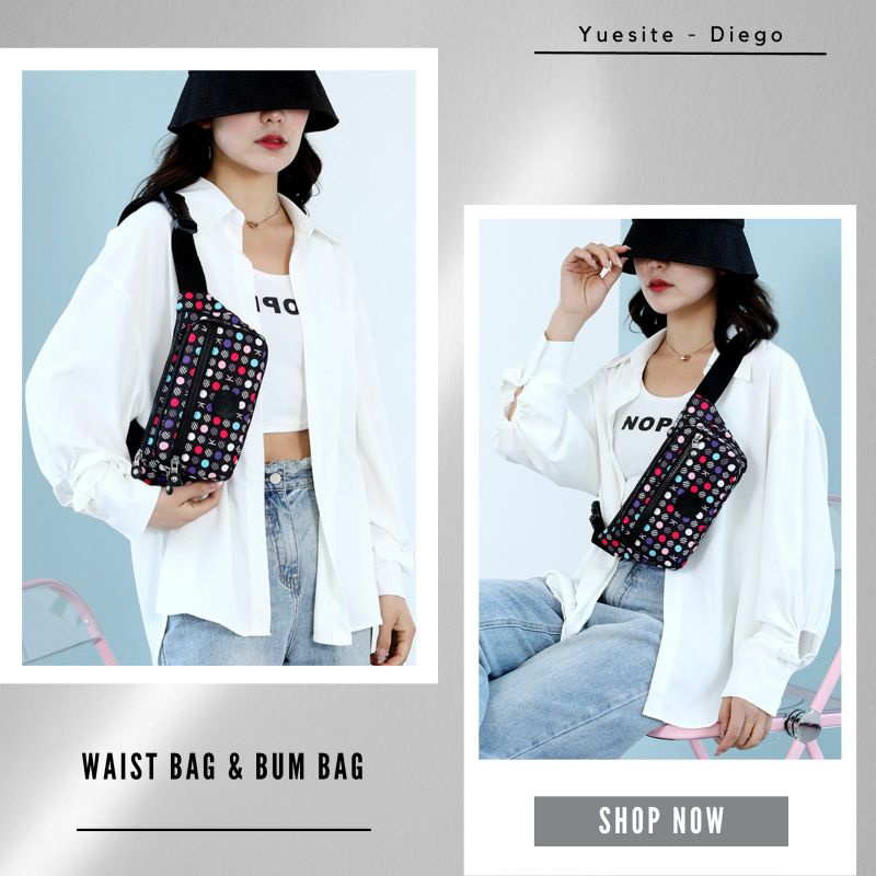 Tas pinggang fashion import yuesite diego waist bag