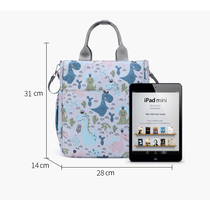 [1KG 3PCS] Babyland Tas Bayi Multifungsi Tempat tidur lipat Baby diapers bag Perawatan Perlengkapan Selempang Canvas Anti Air New