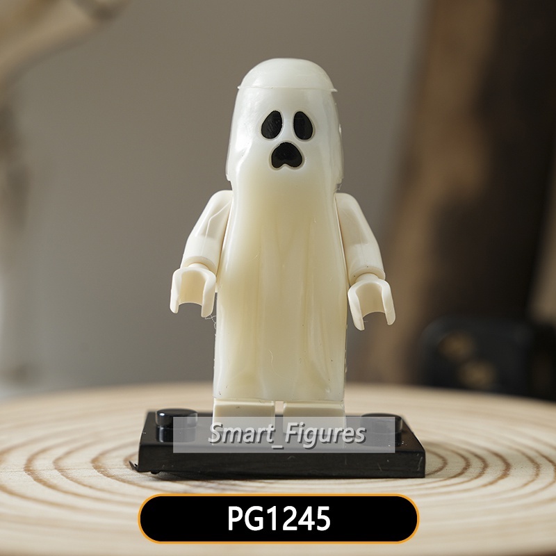 Pg1245 PG1246 Mainan Balok Bangunan Mini Figure Hantu Halloween Lucu Luminous Untuk Anak Hadiah