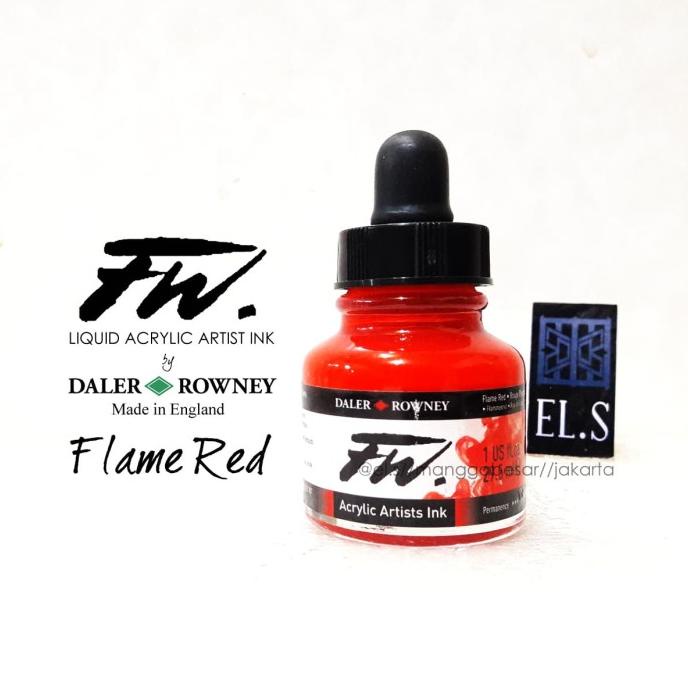 

Daler Rowney FW ink Flame Red ( Cat Akrilik ) Non COD