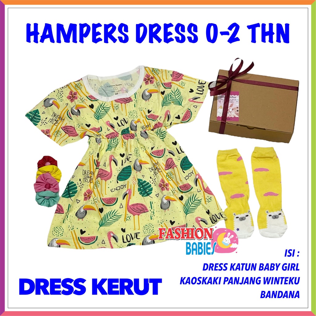 HAMPERS DRESS COTTON | DRESS ANAK HAMPERSET | KADO ❤ Fashionbabies ❤