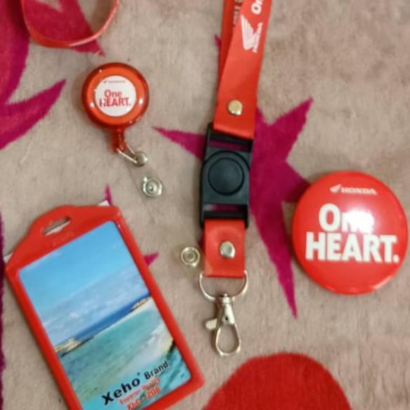 

[QG854] paket tali Id card HONDA one heart ( ecer )ready stok [td -244]