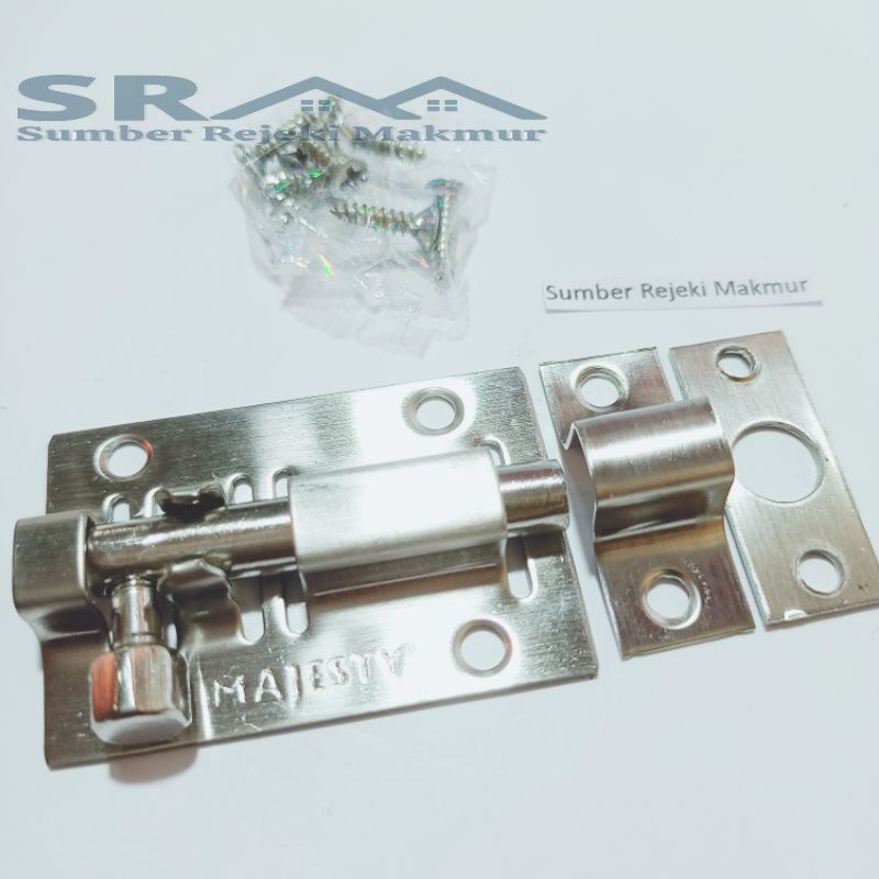 Grendel stainles 2 " inch selot slot 2" inc untuk pintu dan jendela stainles Grendel stenles