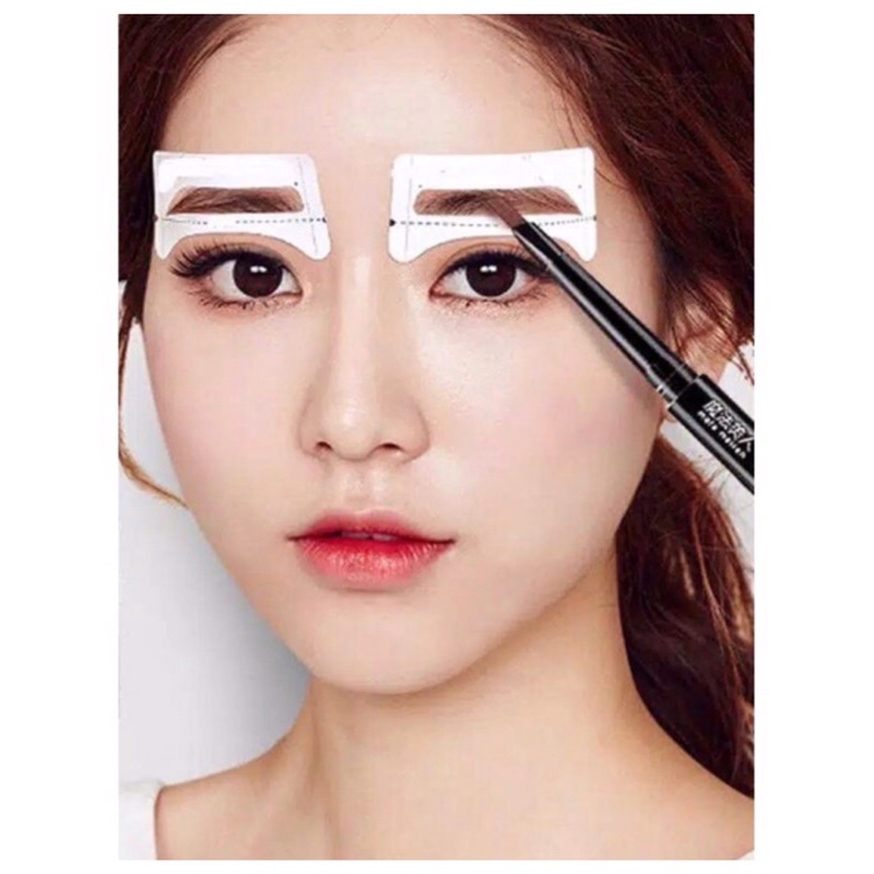 Cetakan Alis 3 in 1 Eyebrow Style Template Cetakan Alis Instan Praktis