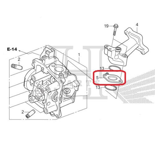 BONIT MANIPUL LEHER ANGSA INSULATOR INLET PIPE ASSY  PCX CBU VARIO TECHNO 125 FI 17119-KWN-900 ASLI ORIGINAL AHM HGP HONDA