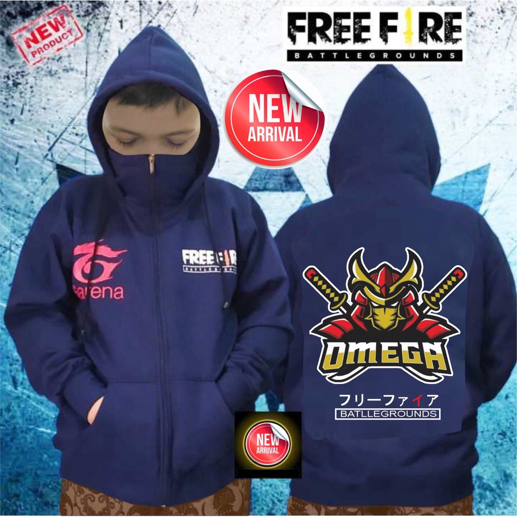 promo jaket free fire gratis aksesories \ free fire eagle hoodie anak berhadiah 1 buah aksesories