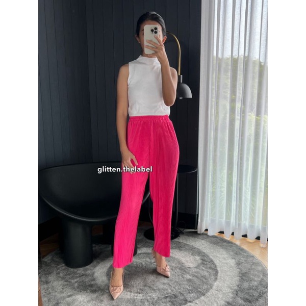 (Lidi) Celana Pensil Plisket LIDI / Pencil Pleated Pants / Celana Panjang Wanita / Pencil Pleats Pants (017)